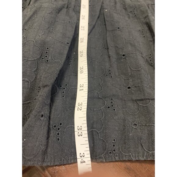 Madewell 2X Eyelet Cotton Tiered Oversize Midi Dress Black Casual - Picture 4 of 7